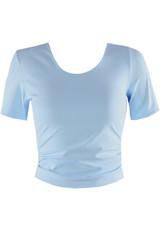 Ruched Side Short Sleeve Active Top