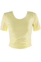 Ruched Side Short Sleeve Active Top