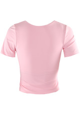 Ruched Side Short Sleeve Active Top