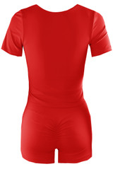 Side Gathered Crop Top and Shorts Set