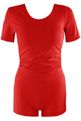 Side Gathered Crop Top and Shorts Set