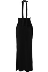 Textured Halter Neck Top and Maxi Skirt Set