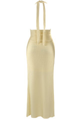 Textured Halter Neck Top and Maxi Skirt Set