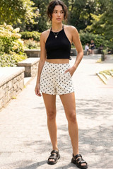 Cream Polka Dot Shorts