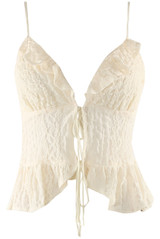 Tie Front Frilled Cami Top