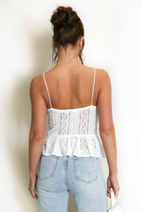 Tie Front Frilled Cami Top