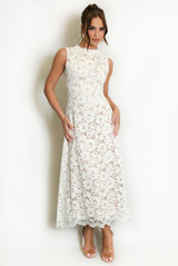 Sleeveless Lace Maxi Dress