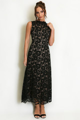 Sleeveless Lace Maxi Dress