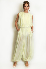 Balloon Hem sleeveless top And Trouser Set
