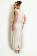 Balloon Hem sleeveless top And Trouser Set