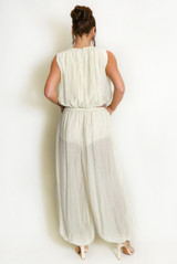 Balloon Hem sleeveless top And Trouser Set