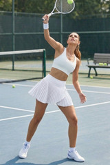 Pleated Wrap Over Tennis Skort