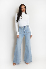 Denim High Waist Flare Jeans