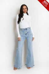 Denim High Waist Flare Jeans