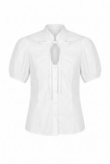 Short Sleeve Key Hole Blouse