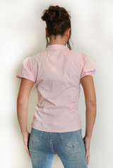 Short Sleeve Key Hole Blouse