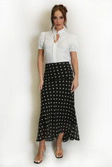 Short Sleeve Key Hole Blouse