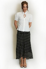 Short Sleeve Key Hole Blouse
