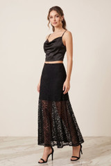 Lace Maxi Skater Skirt