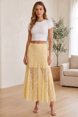 Lace Maxi Skater Skirt