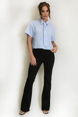 Black Extra Long Skinny Flare Fit Jeans