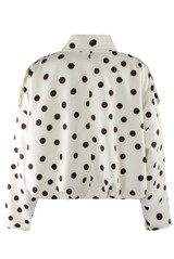 Polka Dot Bubble Hem Jacket