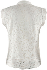 Lace Loop Buttons Mandarin Blouse