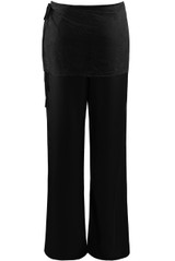 Satin Wide Leg Trouser with Sarong Overlay