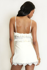 Floral Lace Ruffle Trim Bodysuit