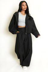 Oversized High Neck Bomber Jacket