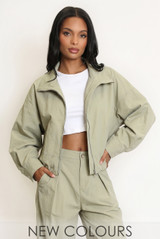 Oversized High Neck Bomber Jacket
