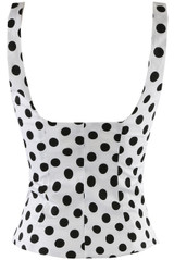 Polka Dots Square Neck Tailored Top