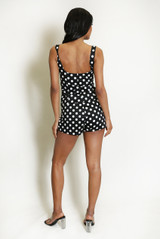 Polka Dots Square Neck Tailored Top
