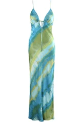 Abstract Cut Out Back Maxi Dress