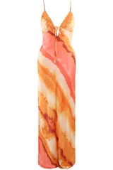 Abstract Cut Out Back Maxi Dress