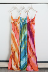 Abstract Cut Out Back Maxi Dress