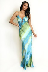 Abstract Cut Out Back Maxi Dress