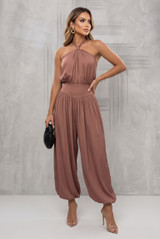Halter Neck Balloon Leg Jumpsuit