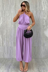 Halter Neck Balloon Leg Jumpsuit