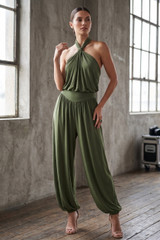 Halter Neck Balloon Leg Jumpsuit