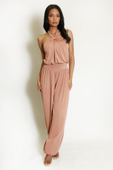 Halter Neck Balloon Leg Jumpsuit