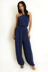 Halter Neck Balloon Leg Jumpsuit