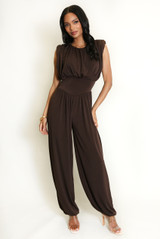 Sleeveless Balloon Leg Jumpsuit