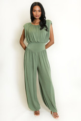 Sleeveless Balloon Leg Jumpsuit