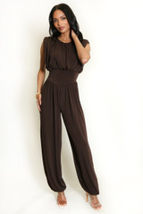 Sleeveless Balloon Leg Jumpsuit
