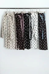 Polka Dots Zipper and Trousers Set 
