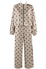 Polka Dots Zipper and Trousers Set 