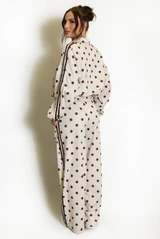 Polka Dots Zipper and Trousers Set 