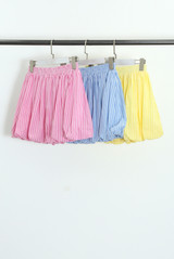 Striped Bubble Hem Mini Skirt