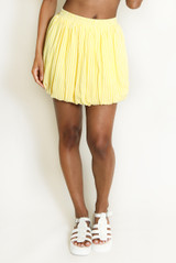 Striped Bubble Hem Mini Skirt